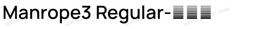 Manrope3 Regular字体转换